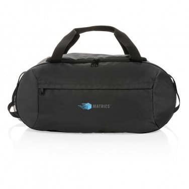 Logo trade promotional giveaways image of: Impact AWARE™ RPET modern sports duffel